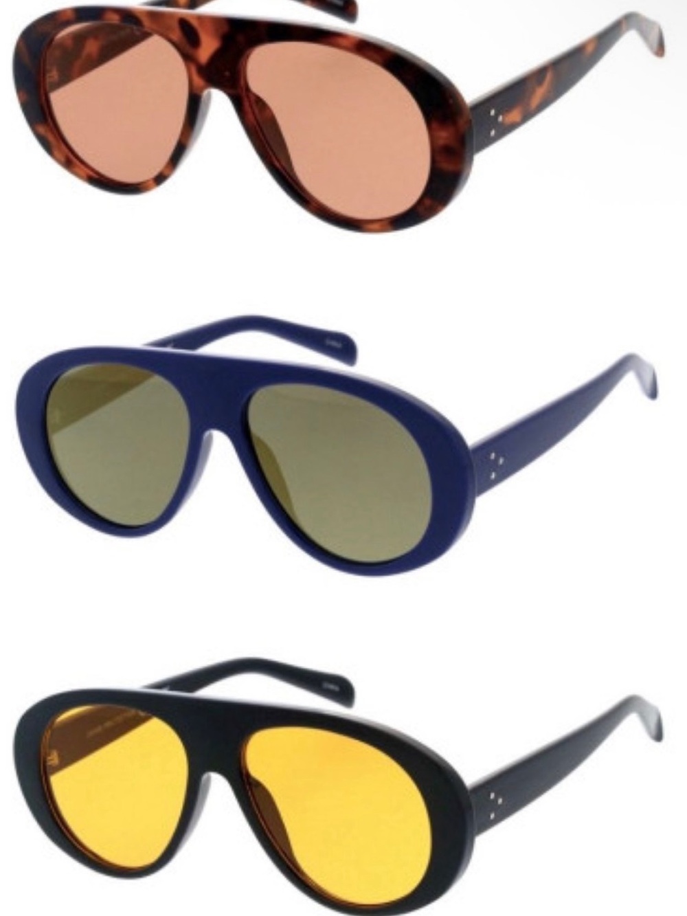Kids Retro Aviator Sunglasses - Blue, Tortoiseshell & Black Options